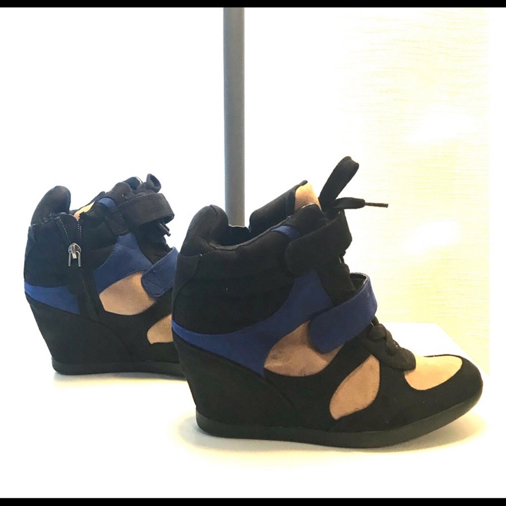 Vera Wang Color Block Wedges Sneakers